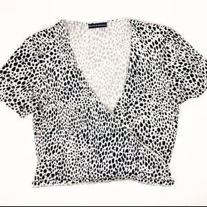 Brandy Melville Dalmatian Wrap Top